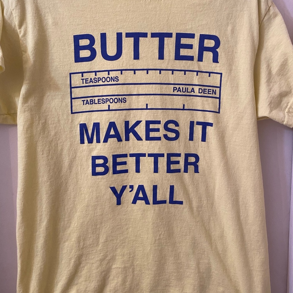 Bold Yellow and Blue Short Sleeve Tee with Southern Charm